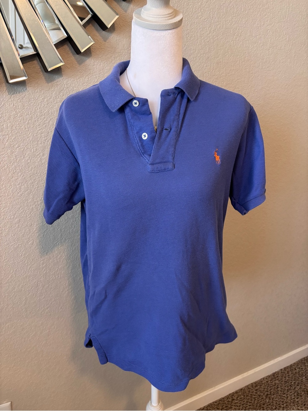 Ralph Lauren Men’s Royal Blue Polo with Orange Pony